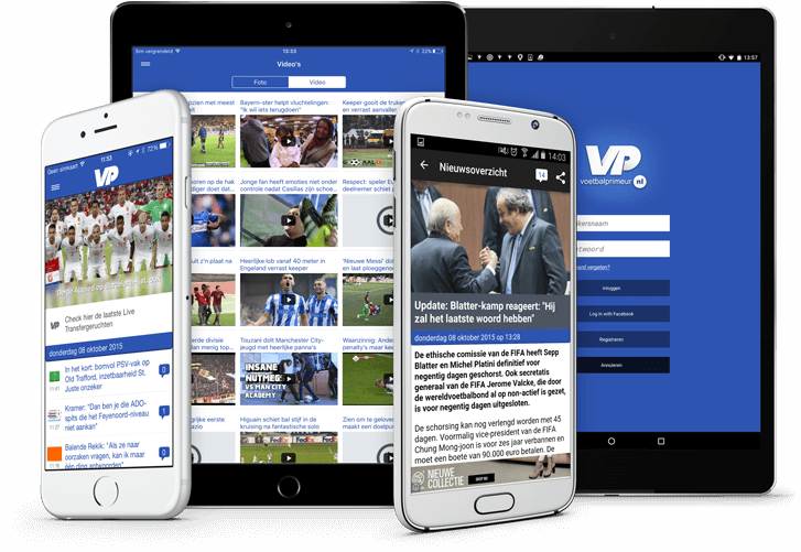Voetbalprimeur news app