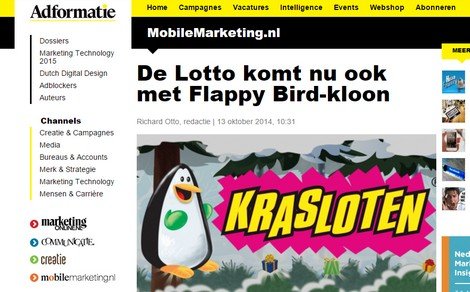 Krasloten Game nu ook op Adformatie