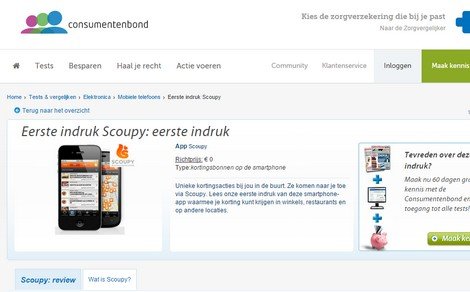 Scoupy zeer positief beoordeeld door de Consumentenbond!