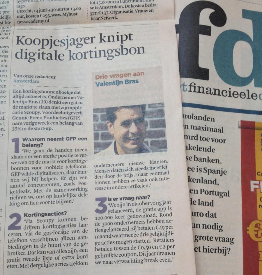 scoupy in financieel dagblad